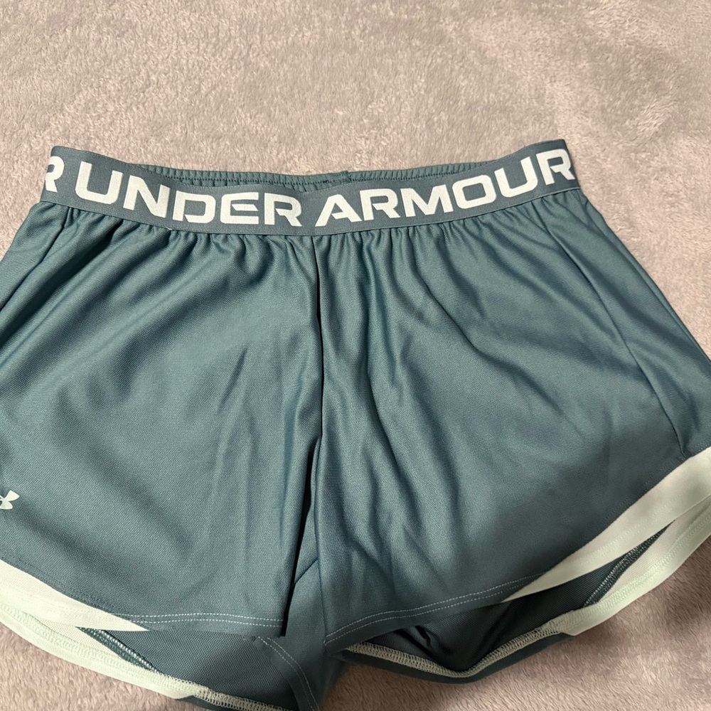 Under Armour Athletic Shorts - Teal and White